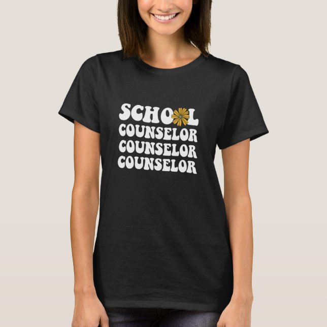 Camiseta Counselor Groovy School Counselor Back To School (Anverso)
