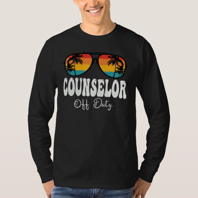 Camiseta Counselor Off Duty Sunglasses Women Happy Last Day (Anverso)