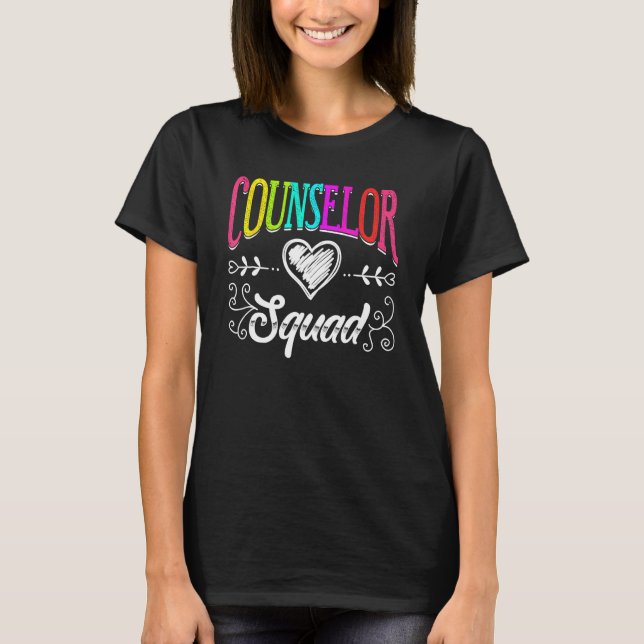 Camiseta Counselor Squad Teacher Back To School (Anverso)