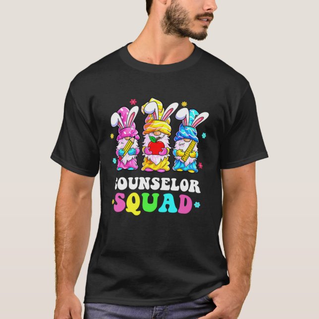 Camiseta Counselor Teacher Squad Teacher's Day Cute Rabbit  (Anverso)