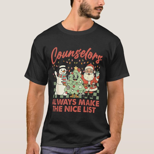 Camiseta Counselors Always Make The Nice List Santa Christm (Anverso)