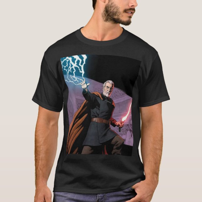 Camiseta Count Dooku – Dark Side Master of Lightning (Anverso)