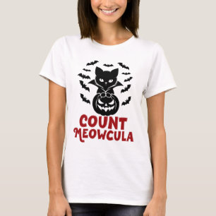 Camiseta Count Meowcula, Spooky Black Cat