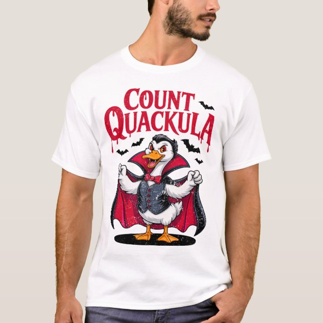 Camiseta Count Quackula Funny Halloween Vampick Duck (Anverso)