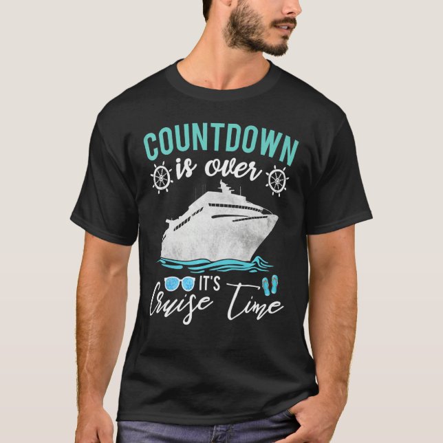 Camiseta Countdown Is Over It s Cruise Time Retro Cruising  (Anverso)