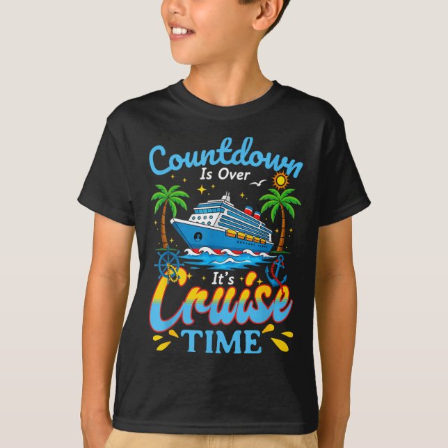 Camiseta Countdown Is Over It's Cruise Time Men Women Coupl (Anverso)