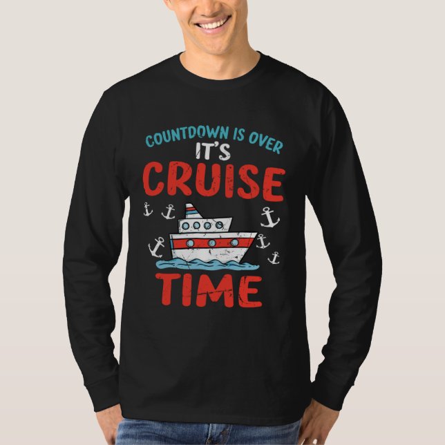 Camiseta Countdown Over Cruise Time Ship Vacation Trip Crui (Anverso)