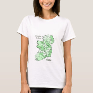 Camiseta Counties of Ireland Map T-Shirts