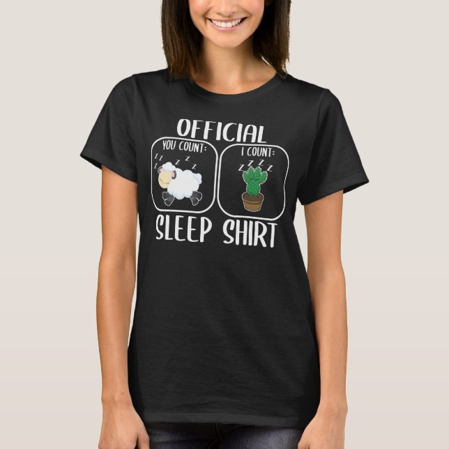 Camiseta Counting Sheep Cactus Sleepshirt (Anverso)