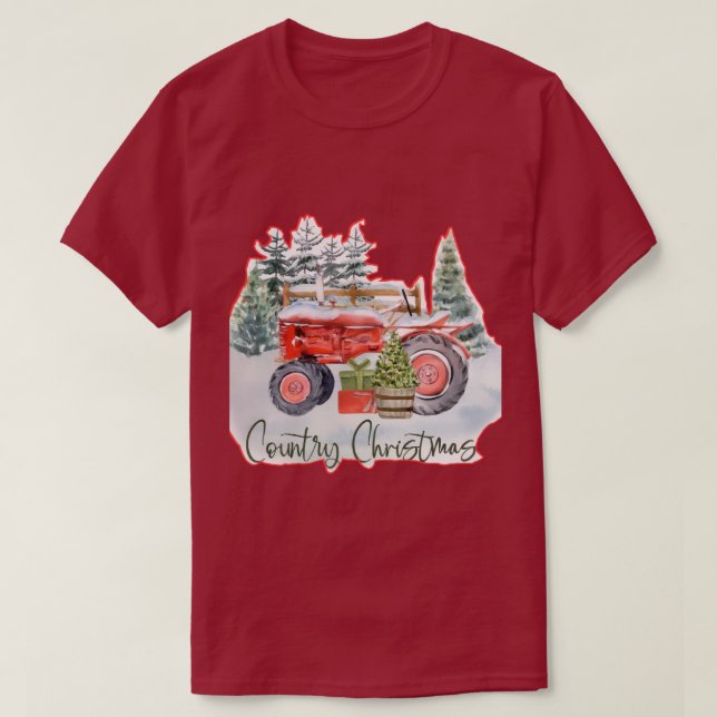 Camiseta Country Christmas  (Diseño del anverso)
