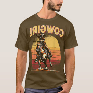 Camiseta Country Funny Revertir Cowgirl Retro