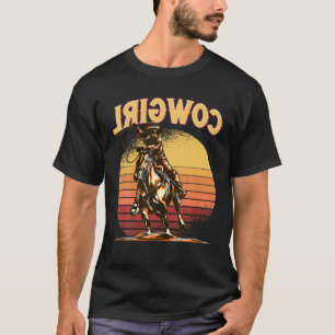Camiseta Country Funny Revertir Cowgirl Retro