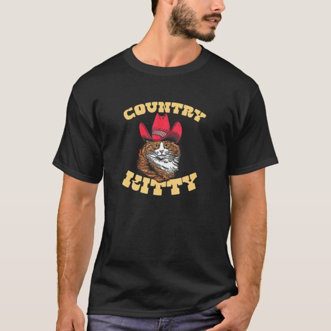 Camiseta Country Kitty  Country Cowgirl Cat Western Vibe (Anverso)