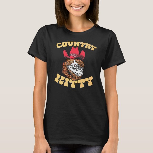 Camiseta Country Kitty Country Cowgirl Cat Western Vibe (Anverso)