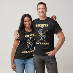 Camiseta Country Rock And Roll Unisex