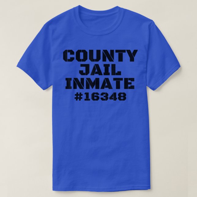 Camiseta County Jail Inmate Prisoner Prison Costume Hallowe (Diseño del anverso)
