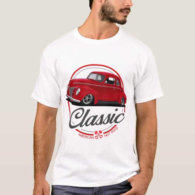 Camiseta Coupe roja clásica (Anverso)