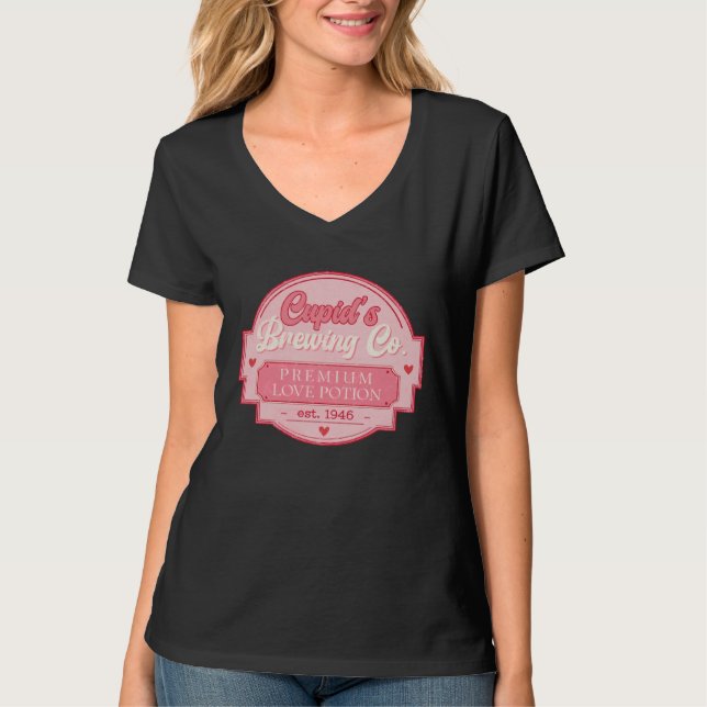 Camiseta Couple Cupidu2019s Brewing Company  Clothing Valen (Anverso)