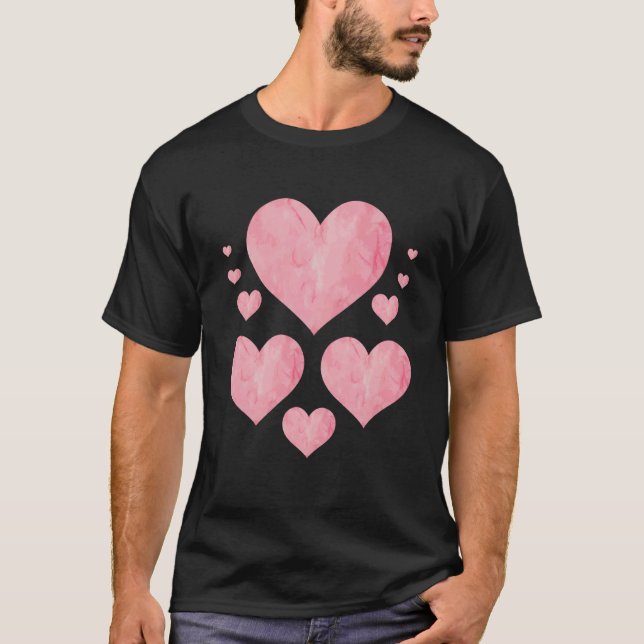 Camiseta Couple Hearts Love Valentines Day  5 (Anverso)