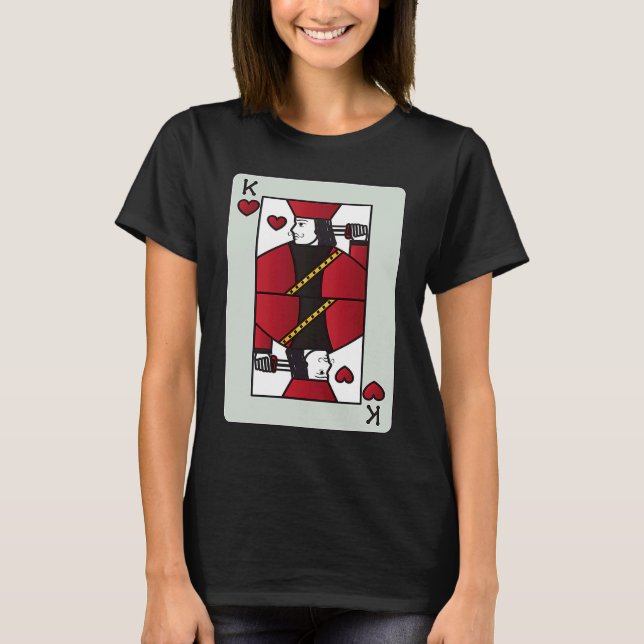 Camiseta Couple King of Heart Card Valentines  Pair (Anverso)