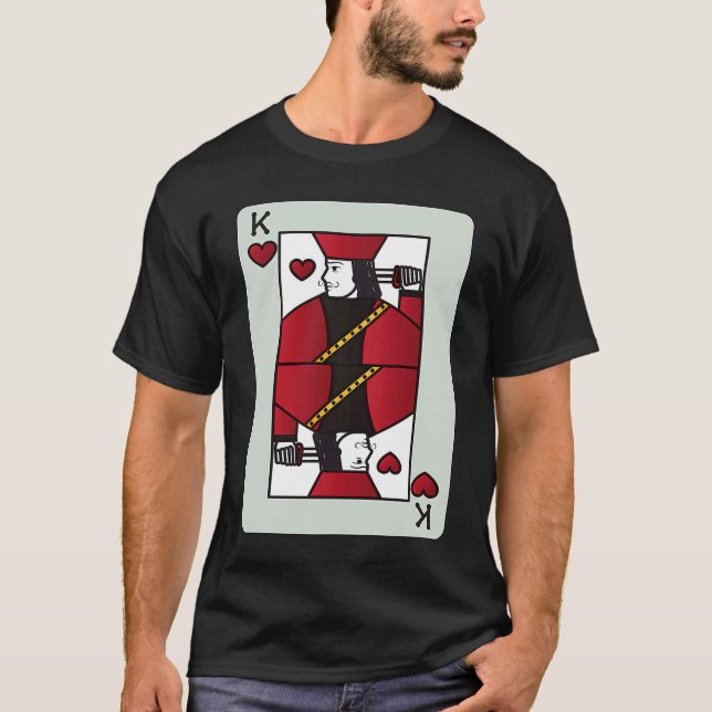 Camiseta Couple King of Heart Card Valentines  Pair (Anverso)