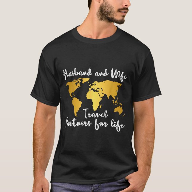 Camiseta Couple Matching Husband And Wife Travel Partners F (Anverso)