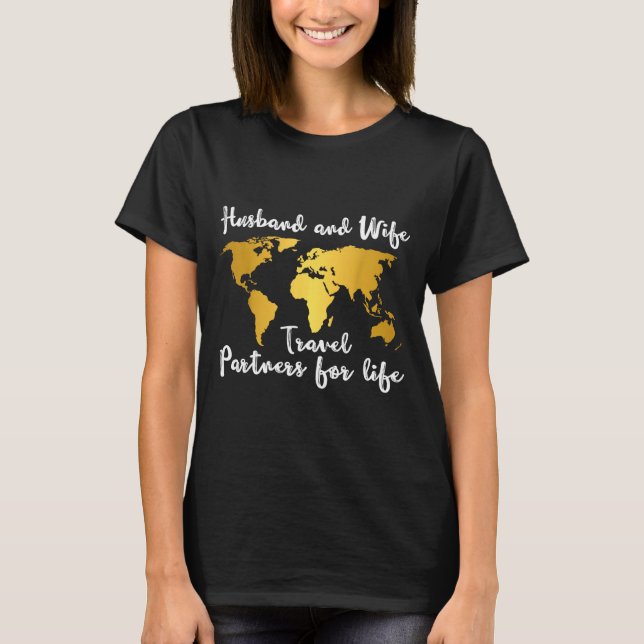 Camiseta Couple Matching Husband And Wife Travel Partners F (Anverso)