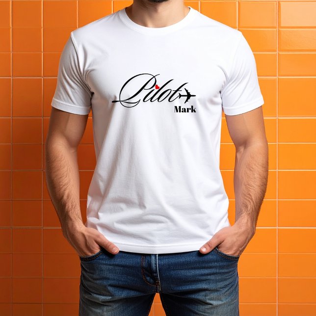 Camiseta Couple Matching Pilot & Airplane Simple Custom (Subido por el creador)