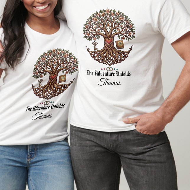 Camiseta Couple Personalized The Adventure unfold T-Shirt (Subido por el creador)