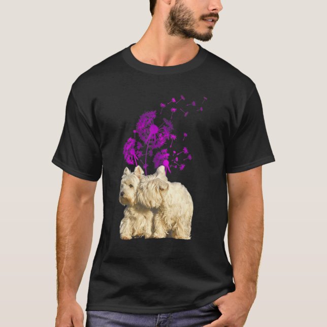 Camiseta Couple Westies Dandelion Valentine's Day (Anverso)
