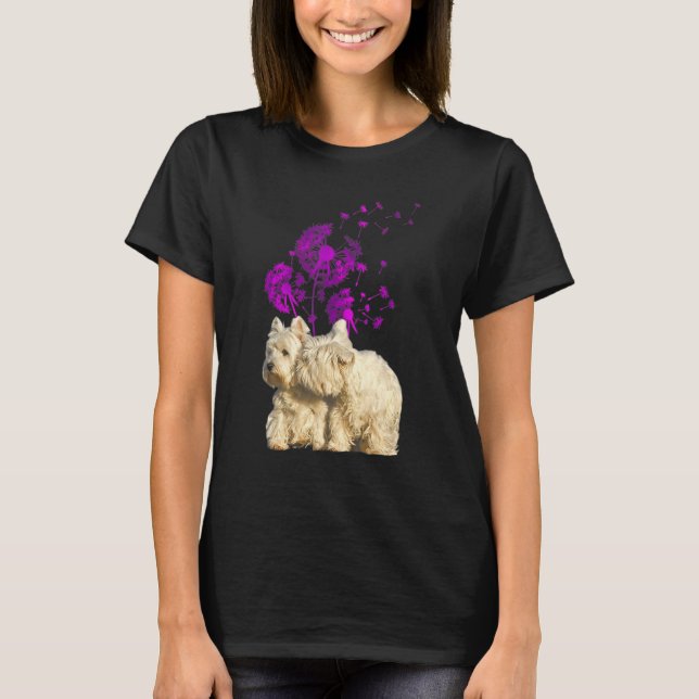 Camiseta Couple Westies Dandelion Valentine's Day (Anverso)
