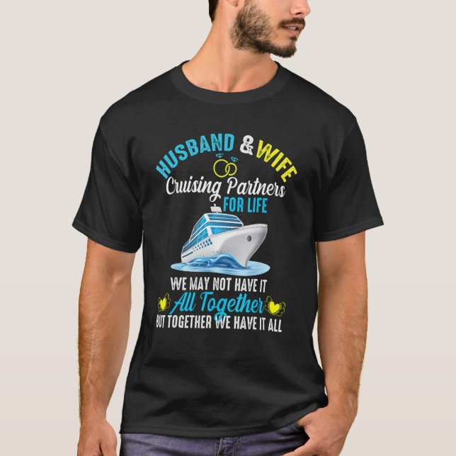 Camiseta Couples Anniversary 2023 Cruise Trip Husband Wife  (Anverso)