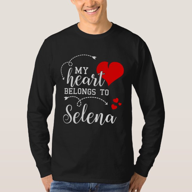 Camiseta Couples Matching  My Heart Belong to Selena  My Lo (Anverso)