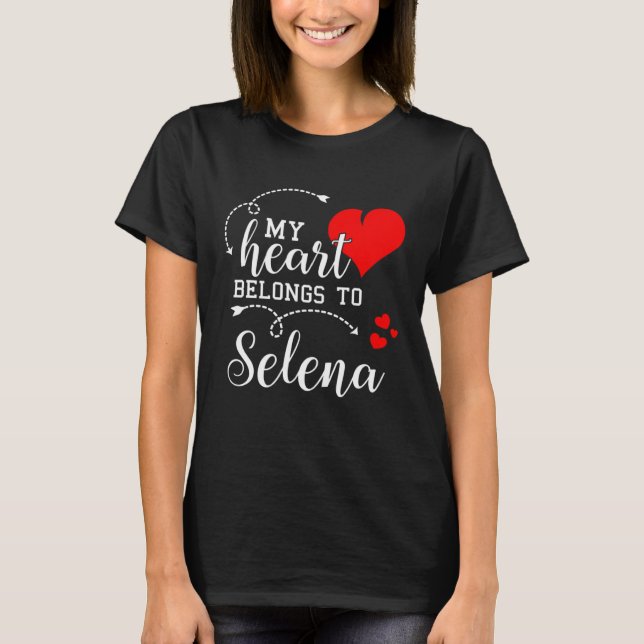 Camiseta Couples Matching  My Heart Belong to Selena  My Lo (Anverso)