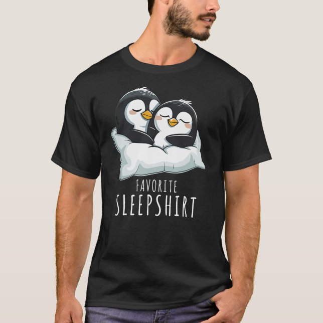 Camiseta Couples Penguin Pajama Favourite Sleepshirt Pengui (Anverso)