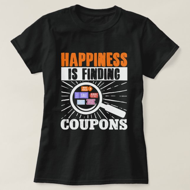 Camiseta Couponing Felicidad encuentra cupones (Diseño del anverso)
