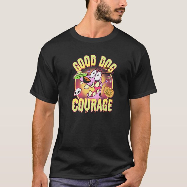 Camiseta Courage el perro cobarde Halloween buen perro Cour (Anverso)