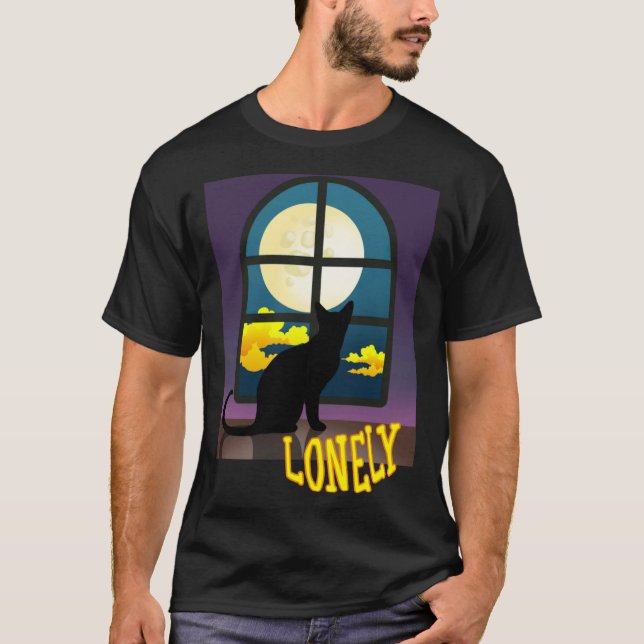 Camiseta Courage  Fulllmoon Dust and a Sad Lonely Cat (Anverso)