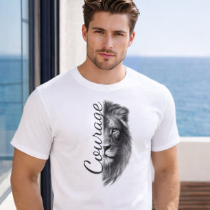 Camiseta Courage Lion Artistic Minimal Tee -