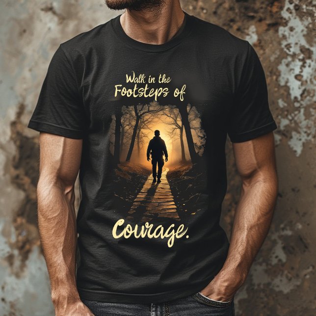 Camiseta Courageous Faith Quote Tee | Spiritual Motivation  (Subido por el creador)