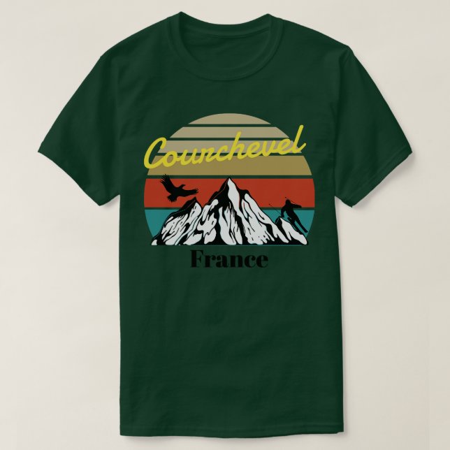 Camiseta Courchevel ski Savoie Francia (Diseño del anverso)