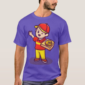 Camiseta Courier con caja de pizza