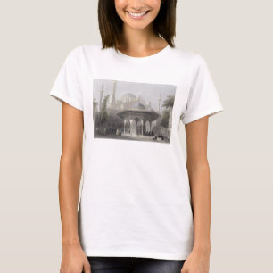 Camiseta Court and Fountain of St. Sophia, Istanbul, engrav
