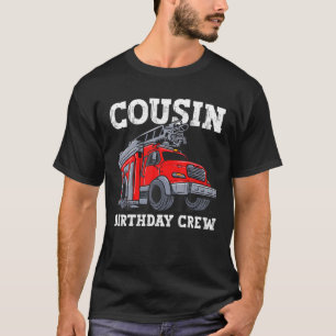 Camiseta Cousin Birthday Crew Fire Truck Firefighter