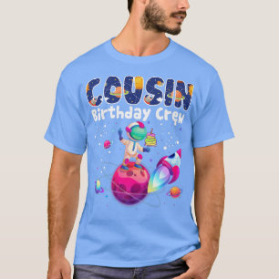 Camiseta Cousin Birthday Crew Outer Space Birthday Family T