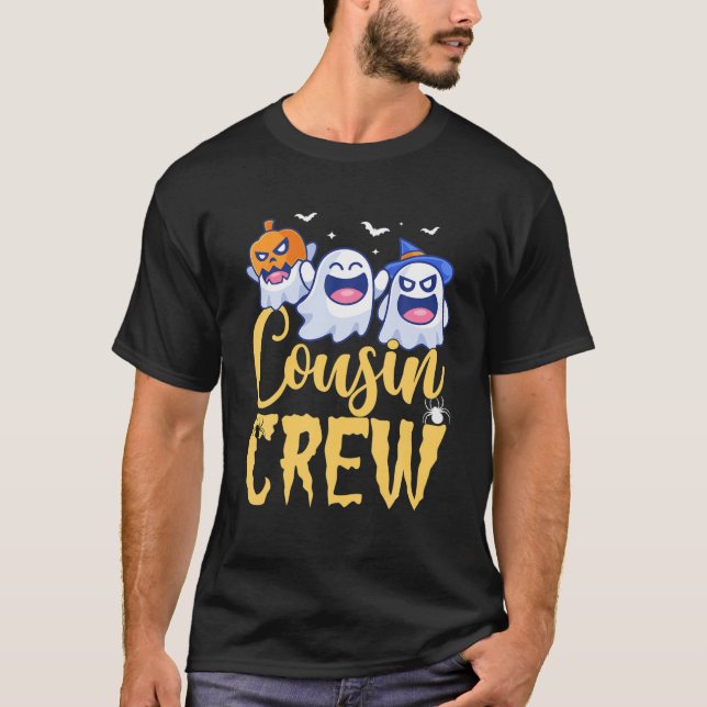 Camiseta Cousin Boo Crew Funny Cousin Crew Halloween Costum (Anverso)