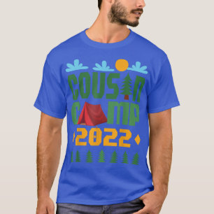 Camiseta COUSIN CAMP 2022 Funny Summer Vacation Camping cre