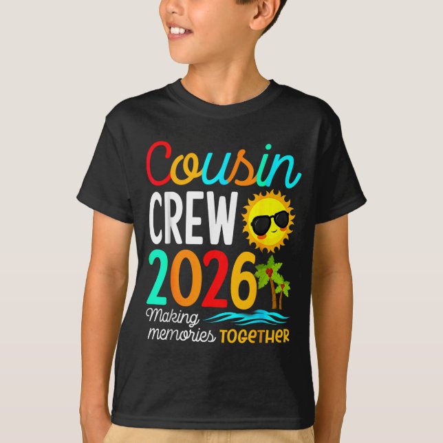 Camiseta Cousin Crew 2026 Summer Vacation Beach Family Trip (Anverso)