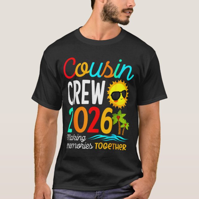 Camiseta Cousin Crew 2026 Summer Vacation Beach Family Trip (Anverso)