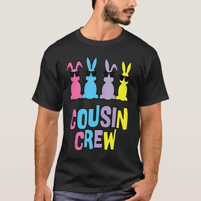 Camiseta Cousin Crew Bunnies Easter Matching Colorful Rabbi (Anverso)